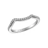 14K White Gold Fitted Diamond Wedding Band