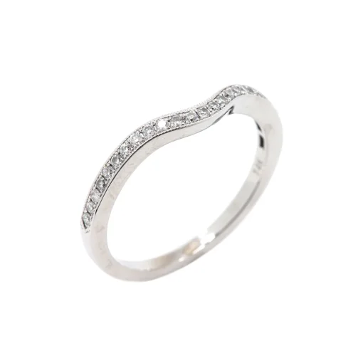 14K White Gold Fitted Estate Wedding Band