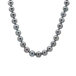 18K White Gold Gray Tahitian Pearl Necklace