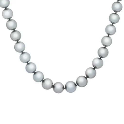 18K White Gold Gray Tahitian Pearl Necklace