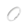 14K White Gold Milgrain Diamond Wedding Band