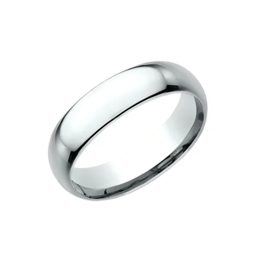 14K White Gold 6mm Comfort Fit Band