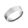 14K White Gold 6.5mm Satin Finish Wedding Band