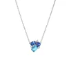 14K White Gold Multi-Stone Necklace