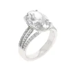 14K White Gold Oval Cut Split Shank Engagement Ring – Florencia