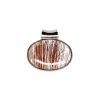 14K White Gold Oval Rutilated Quartz Pendant