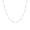 14K White Gold Pearl Station Necklace