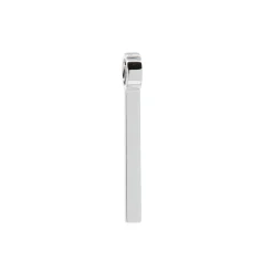 14K White Gold Plain Stackable Pendant