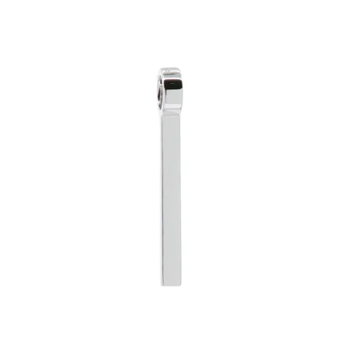 14K White Gold Plain Stackable Pendant