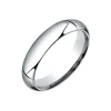 14K White Gold Plain Wedding Band