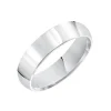 14K White Gold Plain Wedding Band