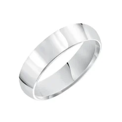 14K White Gold Plain Wedding Band
