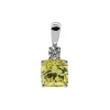 14K White Gold Radiant Yellow Diamond Pendant