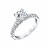 14K White Gold Round Cut Classic Engagement Ring – Anais