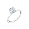 14K White Gold Round Cut Hidden Halo Engagement Ring – Melany