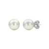 14K White Gold South Sea Pearl Stud Earrings