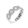 14K White Gold 5-Station Diamond Ring