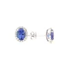 14K White Gold Tanzanite and Diamond Earrings