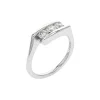 14K White Gold Three-Diamond Ring