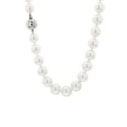 14K White Gold White South Sea Pearl Necklace
