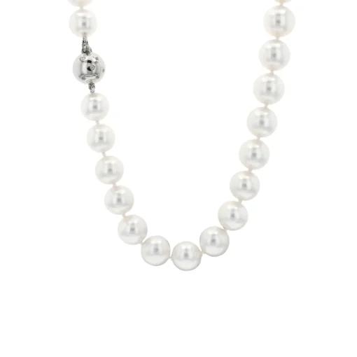 14K White Gold White South Sea Pearl Necklace