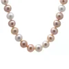 14K Yellow and Rose Gold Multicolor Pearl Necklace