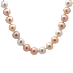 14K Yellow and Rose Gold Multicolored Freshwater Pearl Necklace