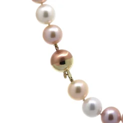 14K Yellow and Rose Gold Multicolored Freshwater Pearl Necklace