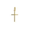 14K Yellow Gold 15 x 10 mm Stick Cross Pendant