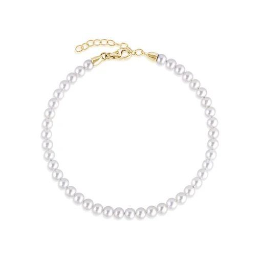 14K Yellow Gold Akoya Pearl Bracelet