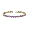 14K Yellow Gold Amethyst Bracelet