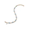 18K Yellow Gold Aquamarine and Diamond Bracelet