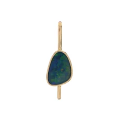 14K Yellow Gold Australian Opal Doublet Pendant