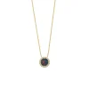 14K Yellow Gold Australian Opal Doublet Pendant with Chain