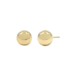 14K Yellow Gold Ball Earrings