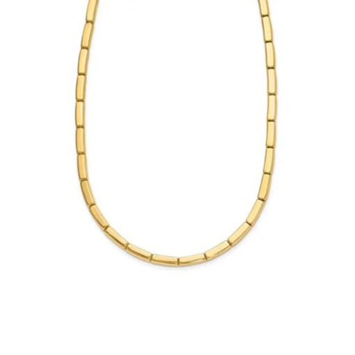 14K Yellow Gold Bar Link Necklace