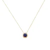 14K Yellow Gold Bezel-Set Australian Opal Doublet Pendant with Chain