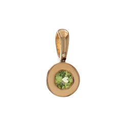 14K Yellow Gold Bezel-Set Peridot Pendant