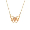 14K Yellow Gold Butterfly Necklace