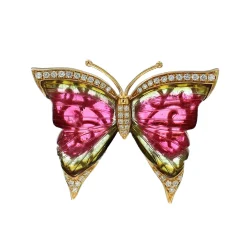 14K Yellow Gold Butterfly Pendant