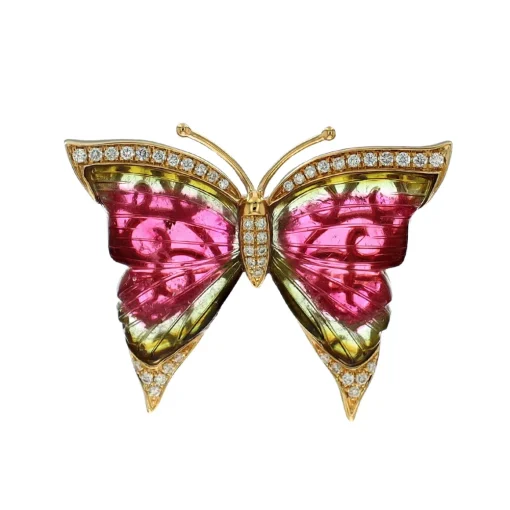 14K Yellow Gold Butterfly Pendant