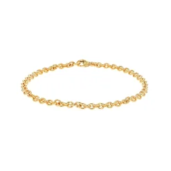 14K Yellow Gold Cable Chain Bracelet