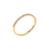 14K Yellow Gold Curved Diamond Wedding Band