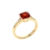 14K Yellow Gold Cushion Citrine and Diamond Ring