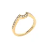 14K Yellow Gold Diamond Fitted Wedding Band