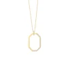 14K Yellow Gold Diamond Geometric Pendant with Chain