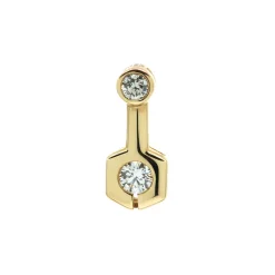 14K Yellow Gold Diamond Pendant
