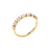 14K Yellow Gold Diamond Station Wedding Band