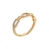 14K Yellow Gold Diamond Twist Link Band