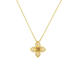 18K Yellow Gold Diamond Venetian Princess Pendant with Chain